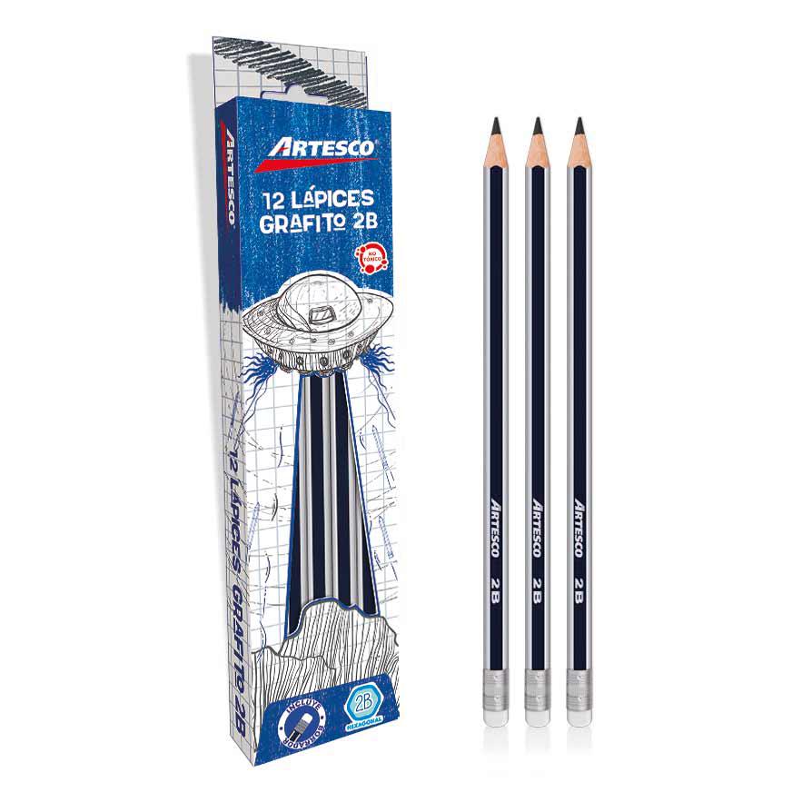 LAPIZ 2B GRAFITO C BORRADOR - ARTESCO